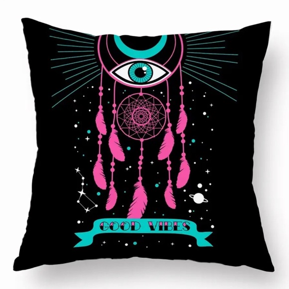 New Evil Eye Dreamcatcher Mystic black pillow cover - Picture 1 of 1